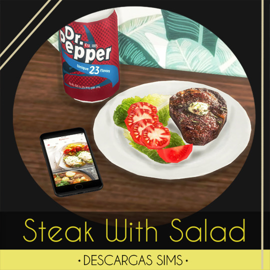 Descargas Sims: Steak With Salad