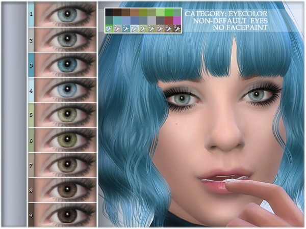  The Sims Resource: Natural eye colors 09 NON DEFAULT by BAkalia