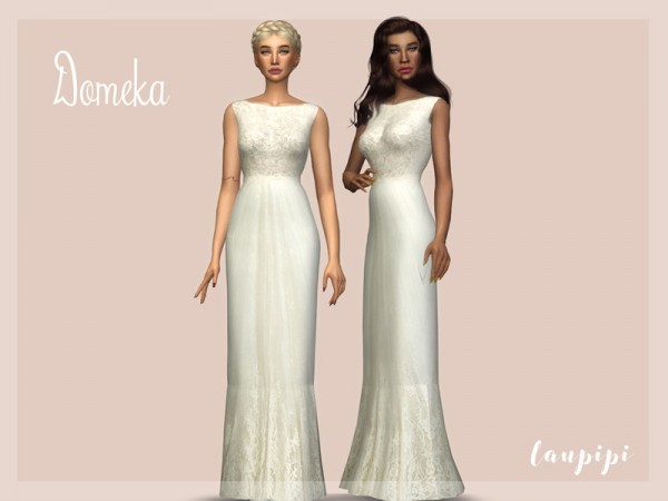  The Sims Resource: Domeka Dress by laupipi