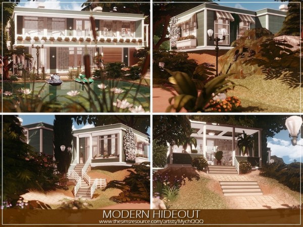  The Sims Resource: Modern Hideout House by MychQQQ