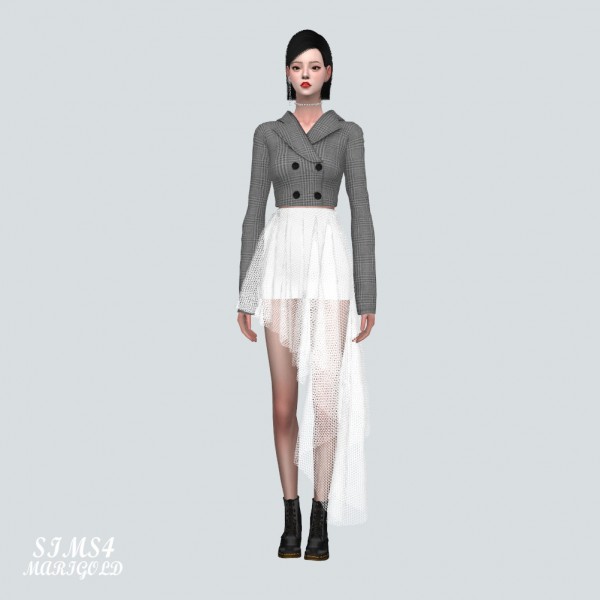  SIMS4 Marigold: ABC Asymmetric Mini Skirt