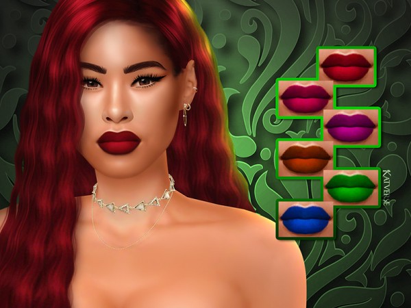  The Sims Resource: Alya Lipstick by KatVerseCC