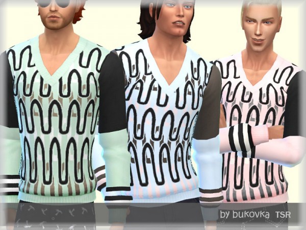 The Sims Resource: Sweater Male by bukovka • Sims 4 Downloads