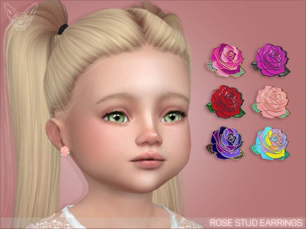  Giulietta Sims: Rose Stud Earrings For Toddlers