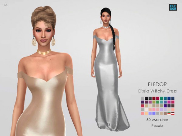  Elfdor: Dissia Witchy Dress Recolored
