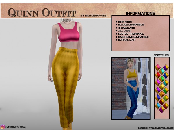  Simtographies: Quinn Outfit