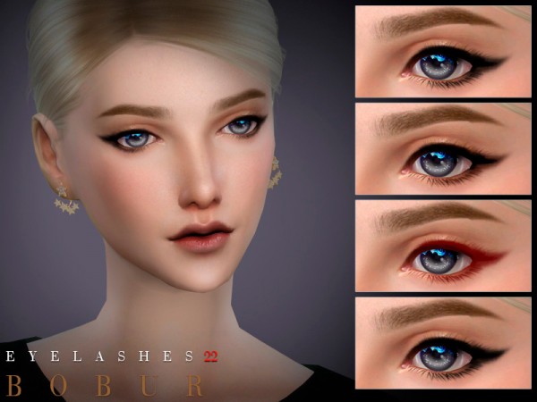  The Sims Resource: Eyelashes 22 by Bobur