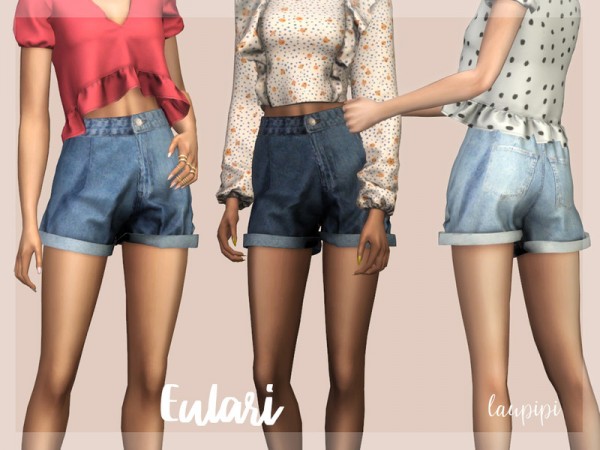  The Sims Resource: Eulari Shorts by Laupipi