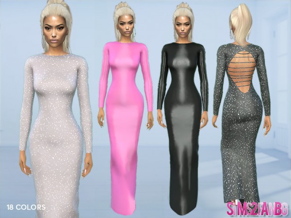  The Sims Resource: 395   Long Sleeve Sequin Dress by sims2fanbg