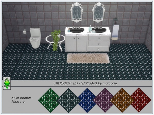  The Sims Resource: Interlock Tiles   Flooring by marcorse