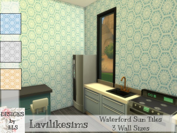 The Sims Resource: Waterford Sun Tiles by lavilikesims