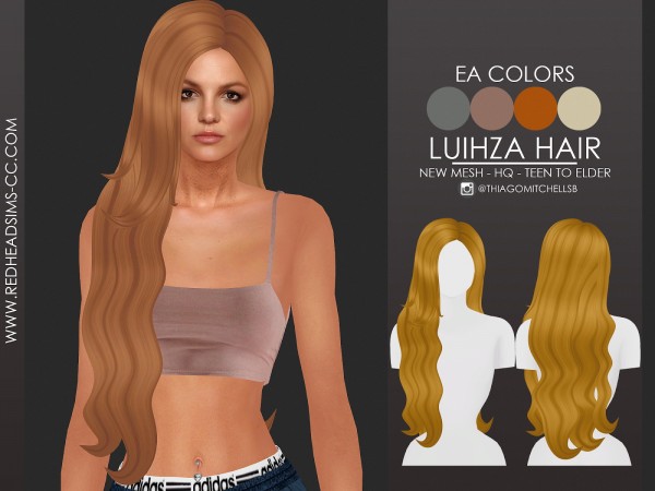  Red Head Sims: Luihza Hairstyle