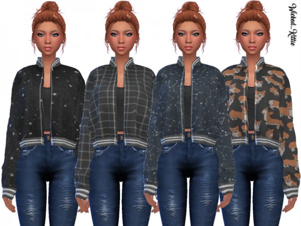  The Sims Resource: Gia Bomber Jacket by Wicked Kittie