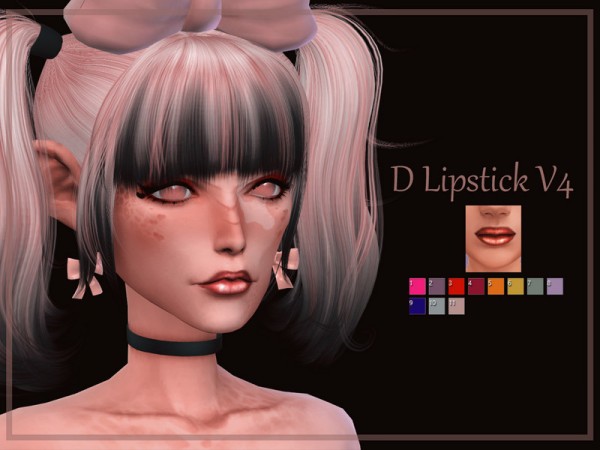  The Sims Resource: D Lipstick V4 by Reevaly
