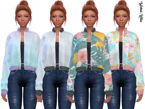 The Sims Resource: Gia Bomber Jacket by Wicked Kittie