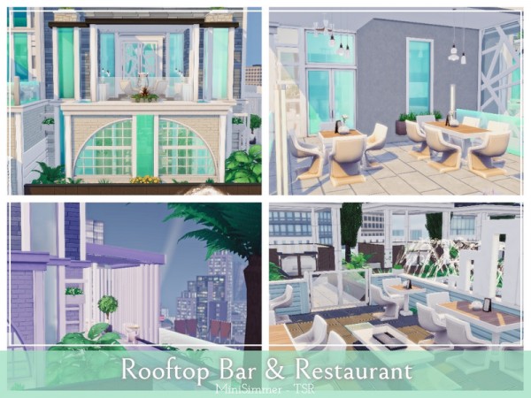  The Sims Resource: Rooftop Bar and Restaurant by Mini Simmer
