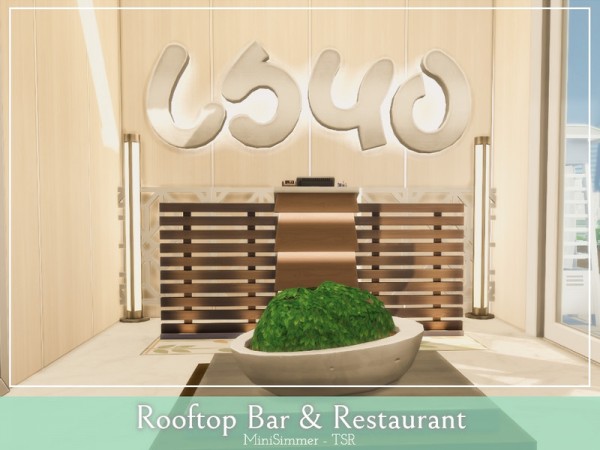  The Sims Resource: Rooftop Bar and Restaurant by Mini Simmer