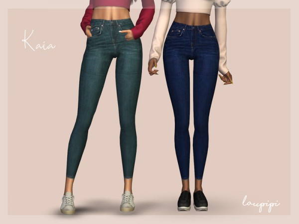  The Sims Resource: Kaia Jeans by Laupipi