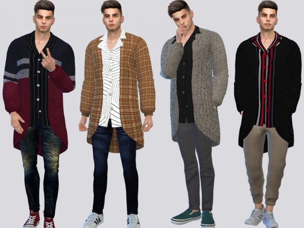  The Sims Resource: Long Male Cardigan by McLayneSims