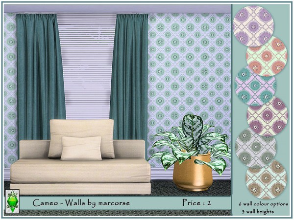  The Sims Resource: Cameo   Walls by marcorse