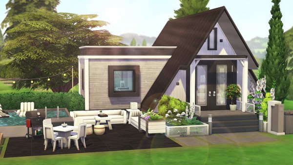  Aveline Sims: Tiny Modern A Frame House