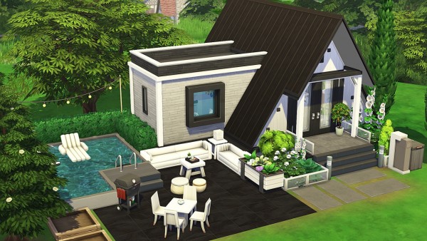 Aveline Sims: Tiny Modern A Frame House
