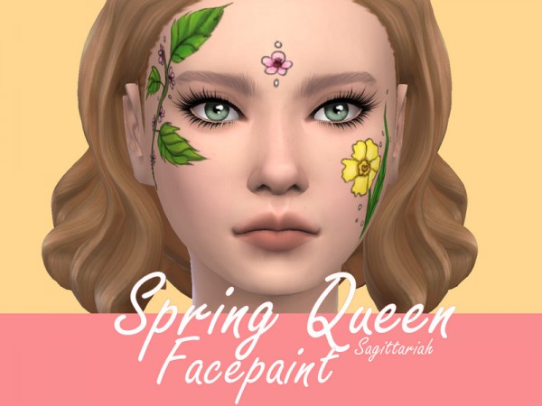  The Sims Resource: Spring Queen Facepaint by Sagittariah