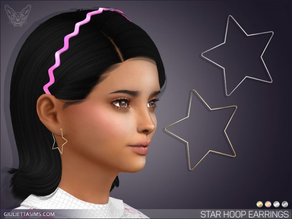  Giulietta Sims: Star Hoop Earrings For Kids