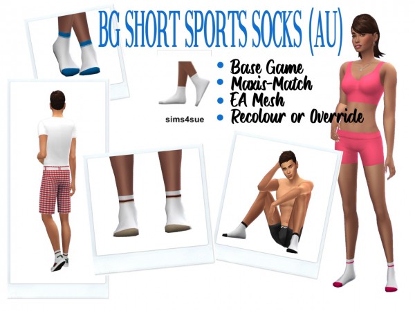  Sims 4 Sue: Shorts Sports Socks