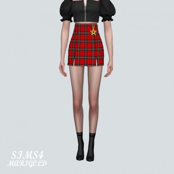  SIMS4 Marigold: Slit Skirt With Star