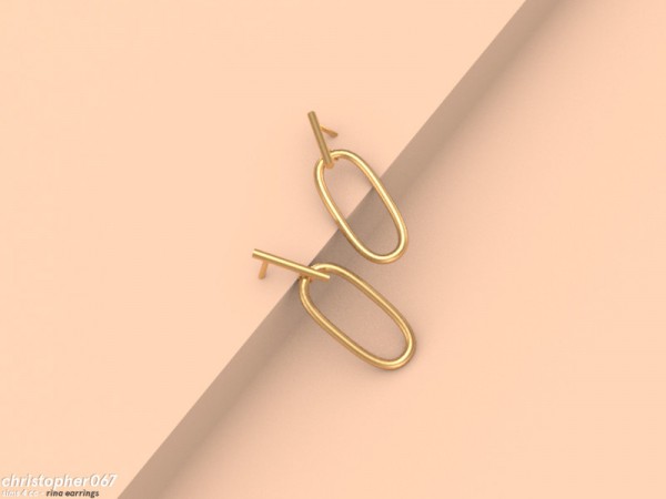  The Sims Resource: Rina Earrings by Christopher067