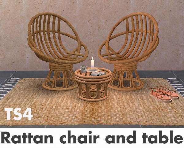  Riekus13: Recolors of Sandy’s Rattan chair and table