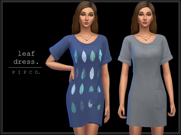  The Sims Resource: Leaf dress by Pipco