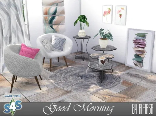  Aifirsa Sims: Good Morning   Set of furniture and decor