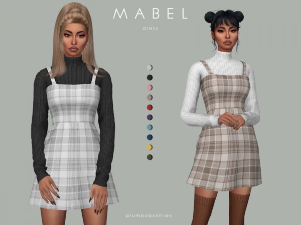  The Sims Resource: Mabel dress by Plumbobs n Fries