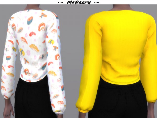  The Sims Resource: Lazy Drop cut Top by MsBeary