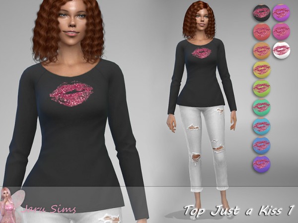 The Sims Resource: Top Just a Kiss 1 by Jaru Sims