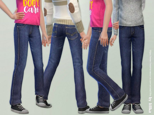  The Sims Resource: Casual Jeans for Children 04 by lillka