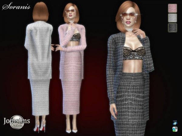  The Sims Resource: Soranis dress and vest by jomsims