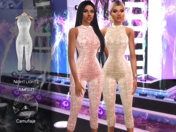  The Sims Resource: Night Lights Jumpsuit by Camuflaje