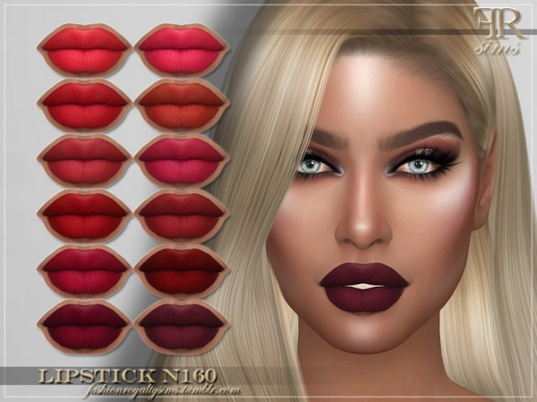  The Sims Resource: Lipstick N160 by FashionRoyaltySims