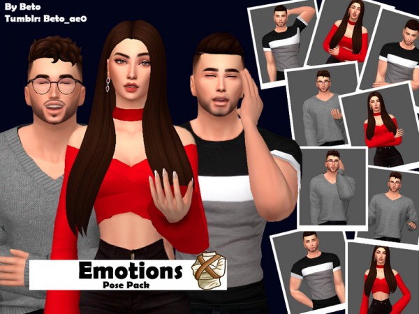  The Sims Resource: Emotions   Pose Pack by Beto ae0