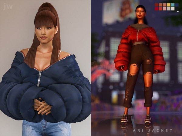  The Sims Resource: Ari jacket   accesory by jwofles sims