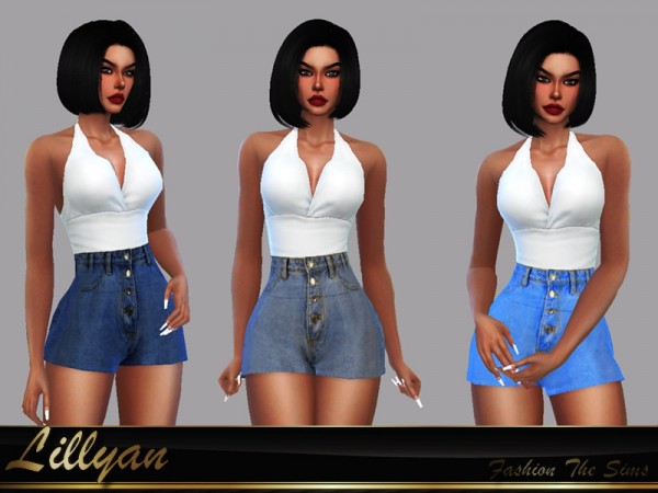  The Sims Resource: Short Jeans Telma by LYLLYAN