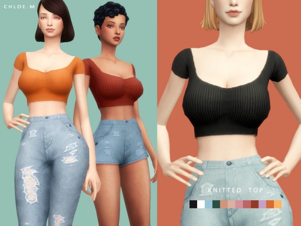  The Sims Resource: Knitted Top by ChloeM