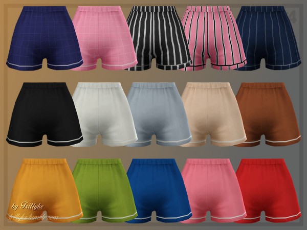  The Sims Resource: Dreams Come True Pajama Shorts by Trillyke