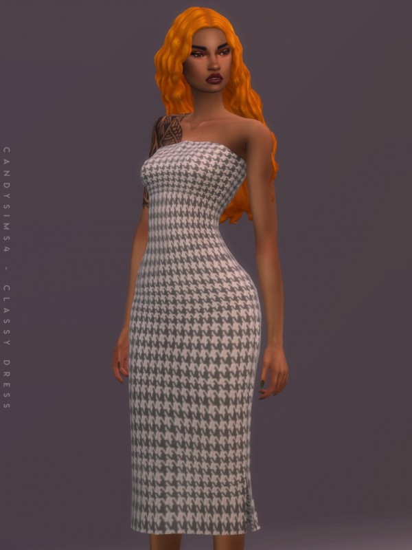  Candy Sims 4: Classy Dress and Outfit