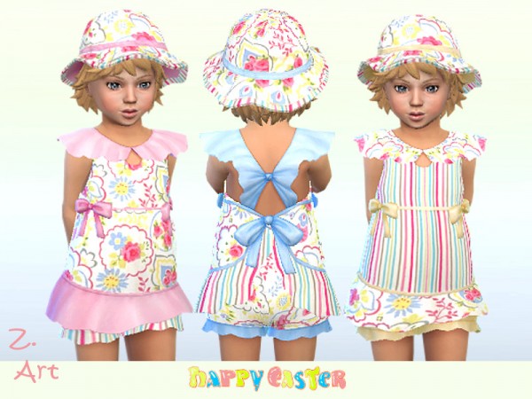  The Sims Resource: BabeZ. 79 Set   Dress and Hat by Zuckerschnute20