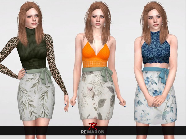  The Sims Resource: Floral Skirt for Women 06 by remaron