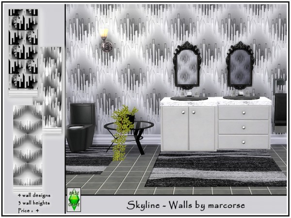  The Sims Resource: Skyline Walls by marcorse